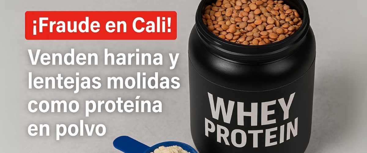 Banner sobre fraude en suplementos