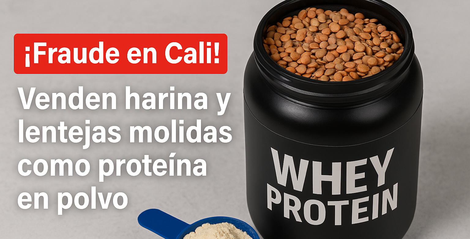 Fraude en Cali: Venden harina y lentejas molidas como proteína en polvo